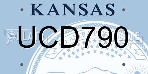 UCD790 Kansas License Plate