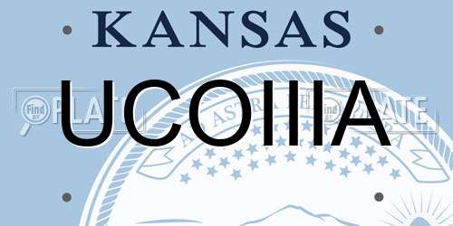 UCOIIIA Kansas License Plate