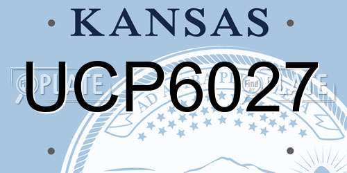UCP6027 Kansas License Plate