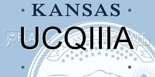 UCQIIIA Kansas License Plate