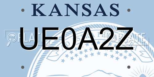UE0A2Z Kansas License Plate