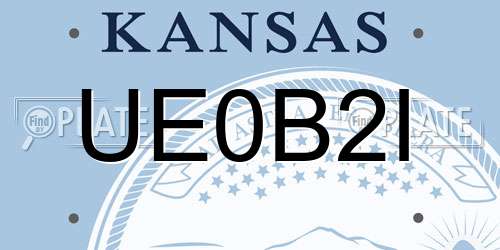 UE0B2I Kansas License Plate
