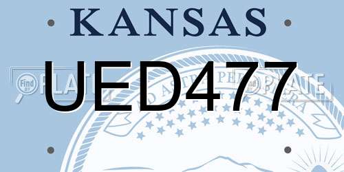 UED477 Kansas License Plate