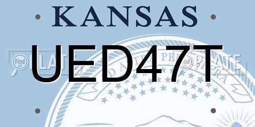 UED47T Kansas License Plate