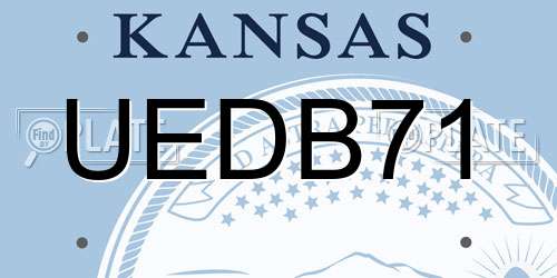 UEDB71 Kansas License Plate