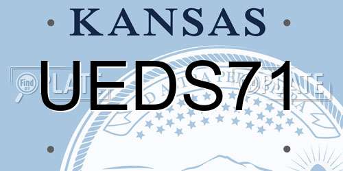 UEDS71 Kansas License Plate