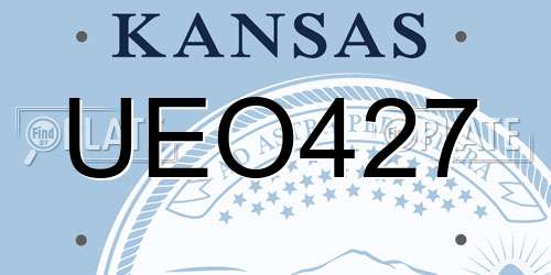 UEO427 Kansas License Plate