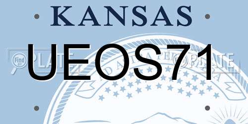 UEOS71 Kansas License Plate