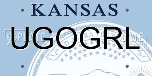 UGOGRL Kansas License Plate