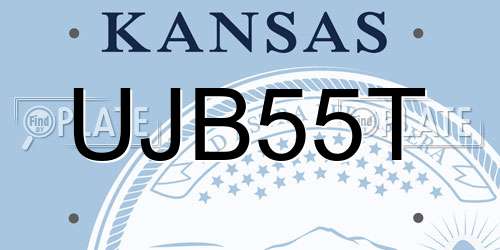 UJB55T Kansas License Plate