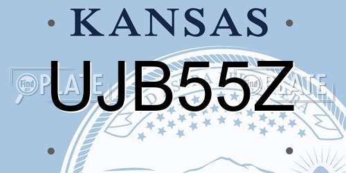UJB55Z Kansas License Plate