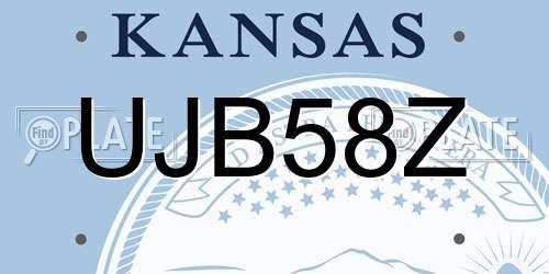 UJB58Z Kansas License Plate