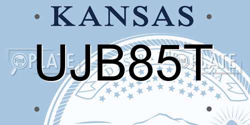 UJB85T Kansas License Plate