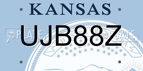 UJB88Z Kansas License Plate