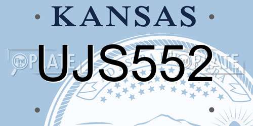 UJS552 Kansas License Plate