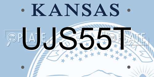 UJS55T Kansas License Plate