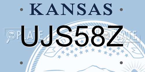 UJS58Z Kansas License Plate