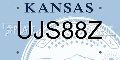 UJS88Z Kansas License Plate