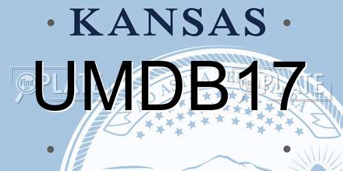 UMDB17 Kansas License Plate