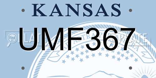 UMF367 Kansas License Plate