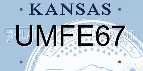 UMFE67 Kansas License Plate