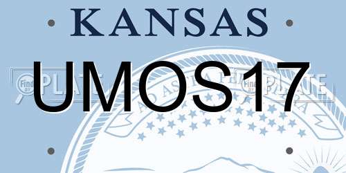 UMOS17 Kansas License Plate