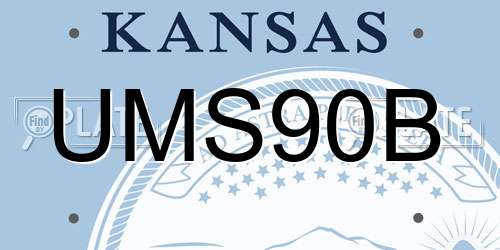 UMS90B Kansas License Plate
