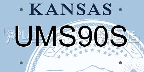 UMS90S Kansas License Plate