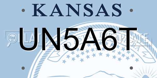 UN5A6T Kansas License Plate