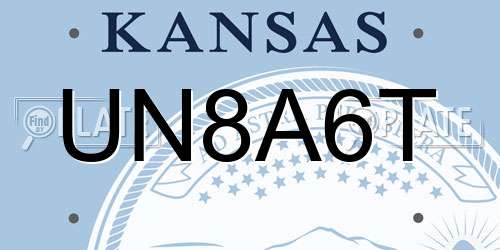 UN8A6T Kansas License Plate