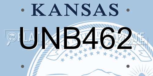 UNB462 Kansas License Plate