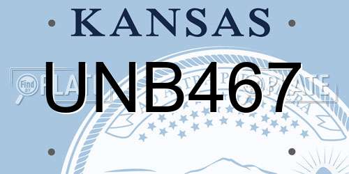 UNB467 Kansas License Plate