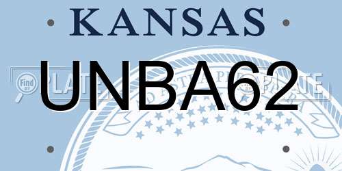 UNBA62 Kansas License Plate