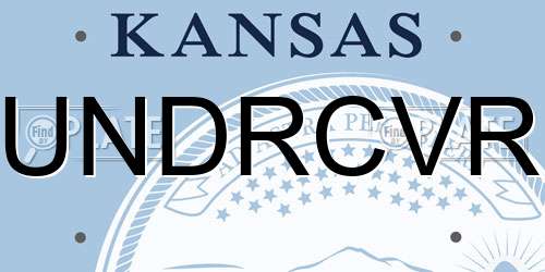 UNDRCVR Kansas License Plate