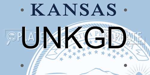 UNKGD Kansas License Plate