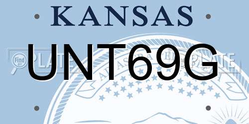 UNT69G Kansas License Plate