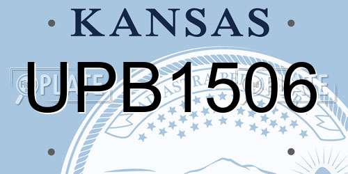 UPB1506 Kansas License Plate