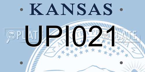 UPI021 Kansas License Plate