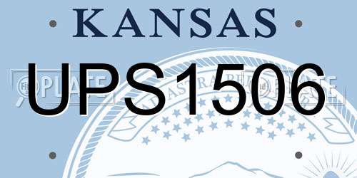 UPS1506 Kansas License Plate
