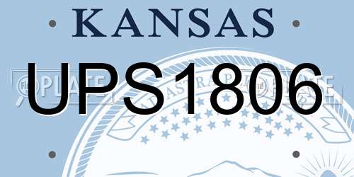 UPS1806 Kansas License Plate