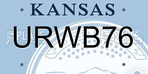 URWB76 Kansas License Plate