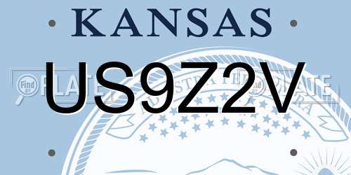 US9Z2V Kansas License Plate