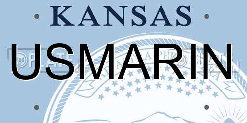 USMARIN Kansas License Plate