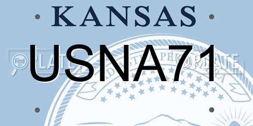 USNA71 Kansas License Plate