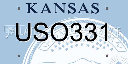 USO331 Kansas License Plate
