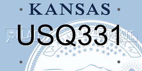 USQ331 Kansas License Plate
