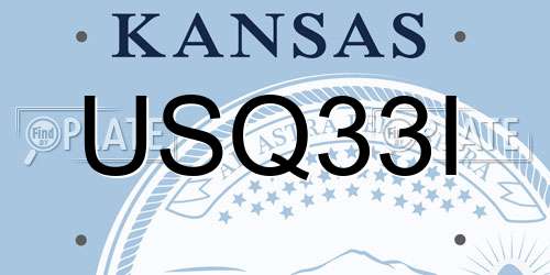 USQ33I Kansas License Plate