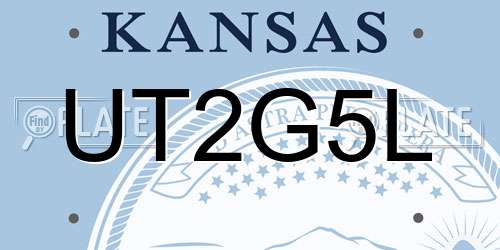 UT2G5L Kansas License Plate