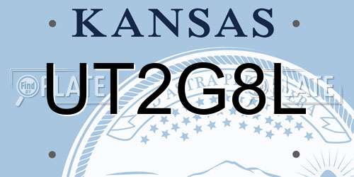UT2G8L Kansas License Plate