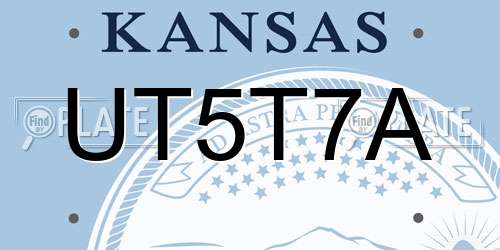 UT5T7A Kansas License Plate